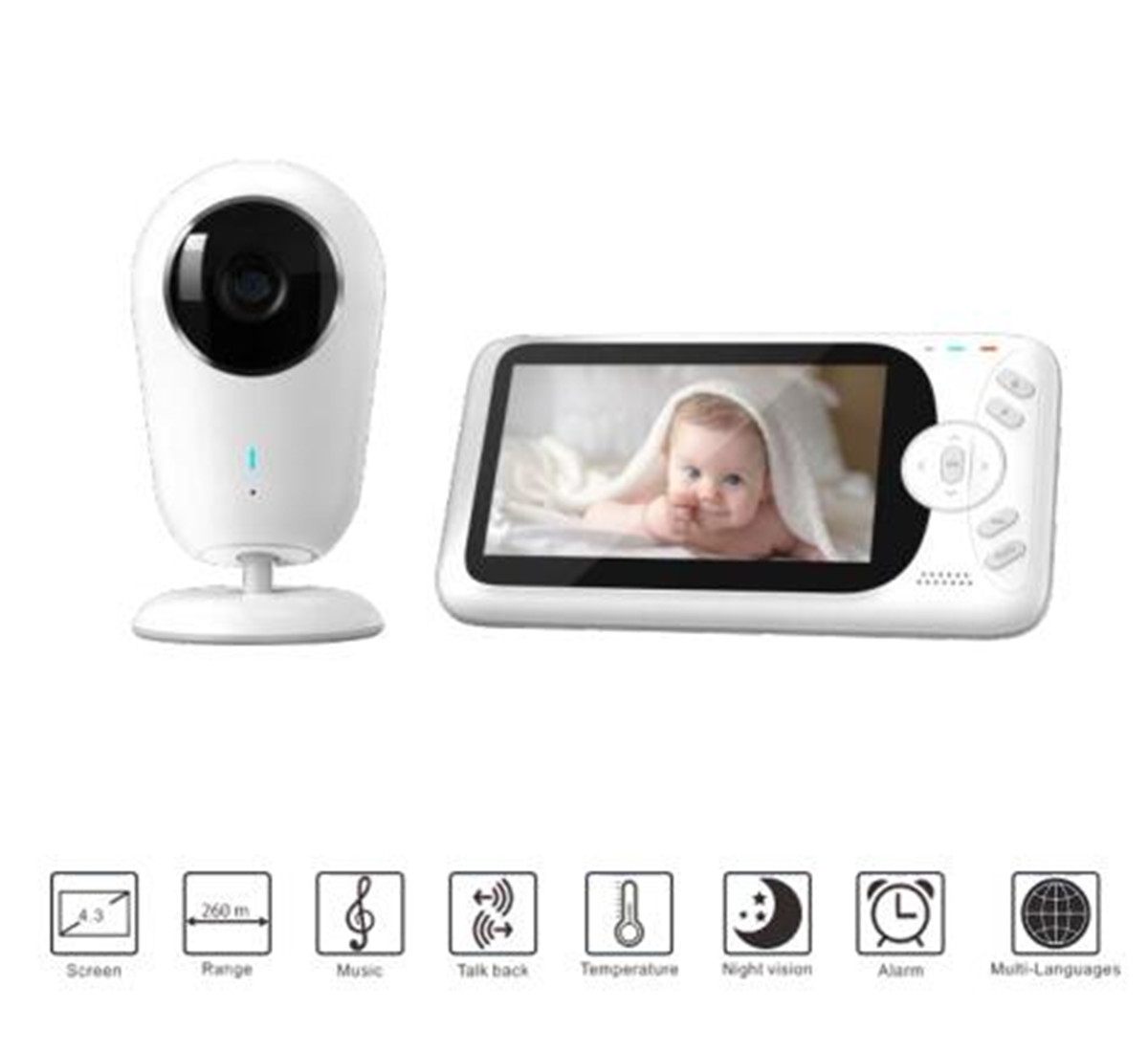 Home Security Land - 4.3 inç 1080P Full HD Kablosuz