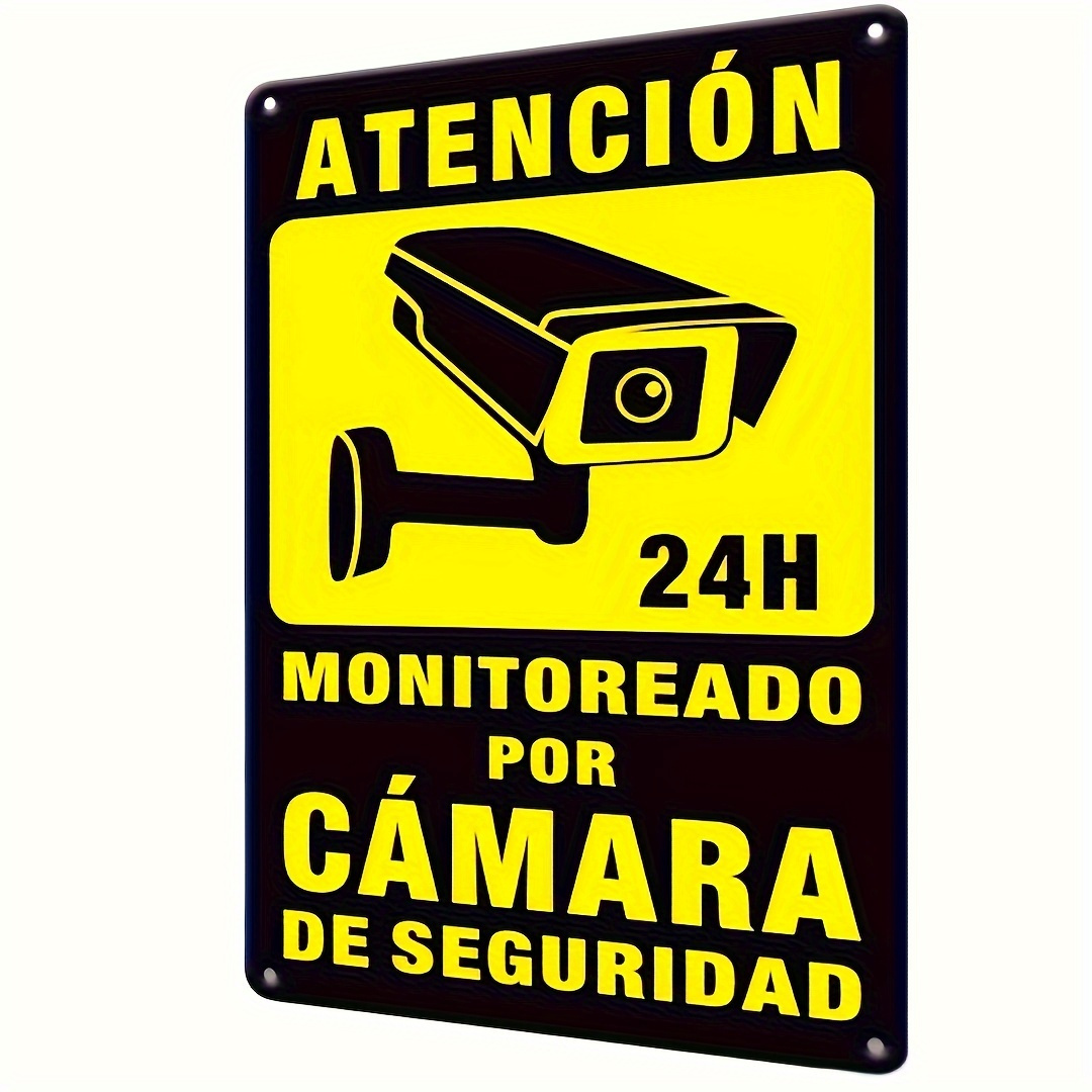 Home Security Logo - 24 Saat Gözetim Uyarısı Metal Tabelası