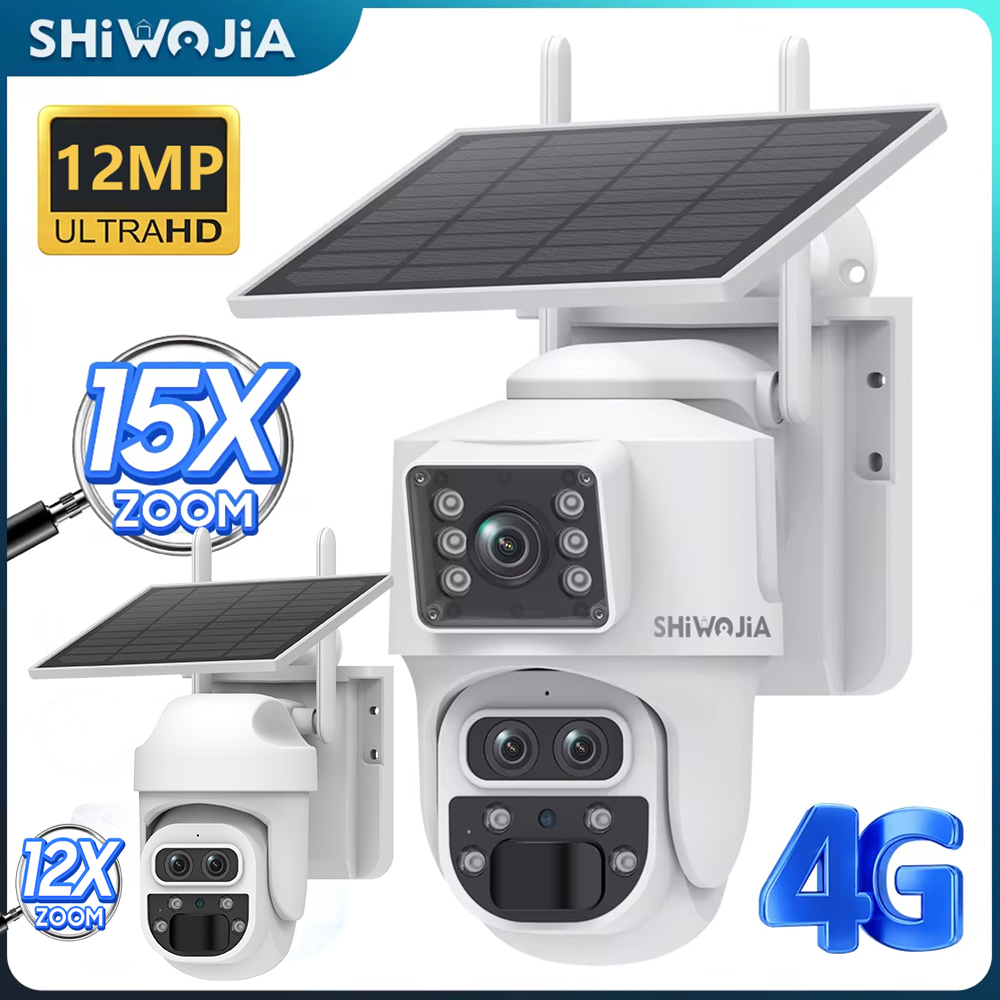 SHIWOJIA 12MP 6K 15X Zoom Güne - Home Security Outdoor Cameras incelemesi ve fiyatı
