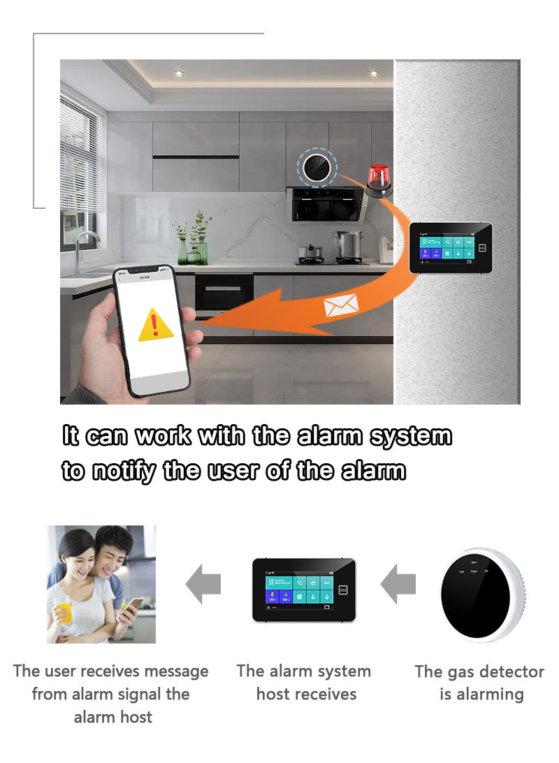 Kablosuz gaz dedektörü 433MHz  - Home Security Alarm System incelemesi ve fiyatı