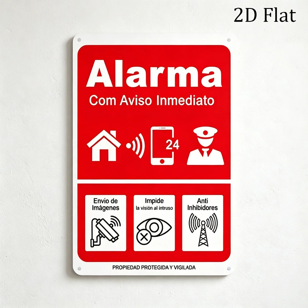 İspanyol Alarm Sistemi Metal T - Home Security Logo incelemesi ve fiyatı