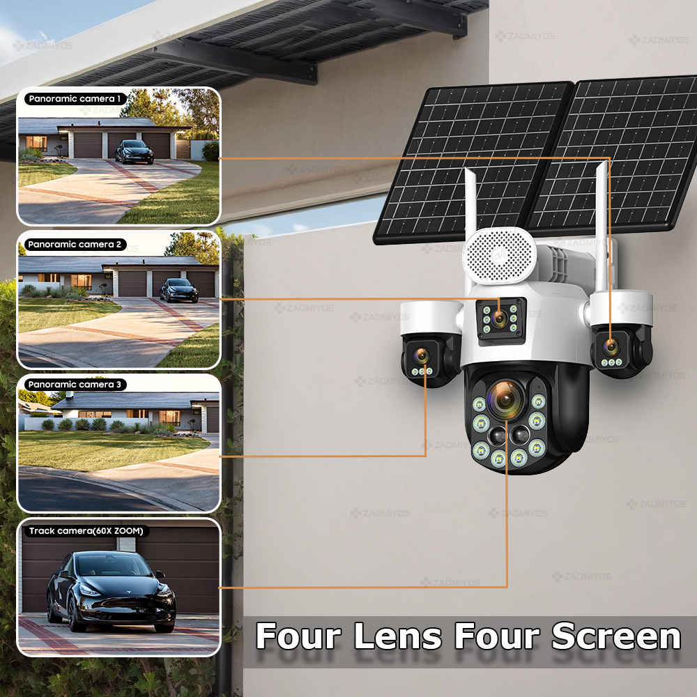 4 Lensli Dış Mekan 360 °   Gün - Home Security Outdoor Camera System incelemesi ve fiyatı