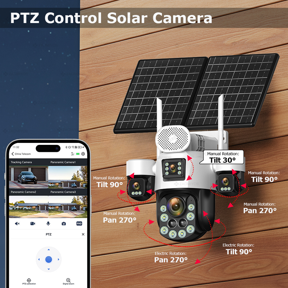 4 Lensli Dış Mekan 360 °   Gün - Home Security Outdoor Camera System incelemesi ve fiyatı