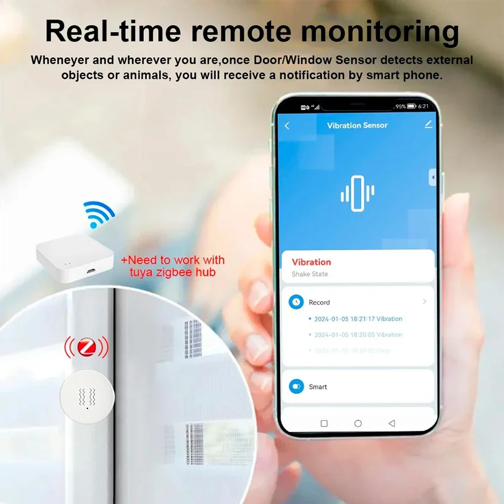 Tuya ZigBee Akıllı Titreşim ve - Home Security Alarm System incelemesi ve fiyatı