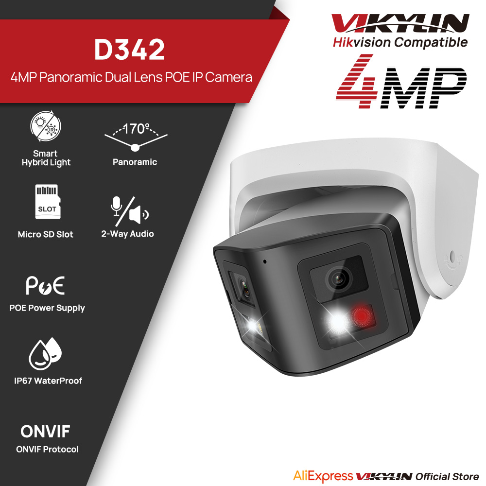 Vikylin 4MP Panoramik Çift Len - Home Security System Hikvision incelemesi ve fiyatı